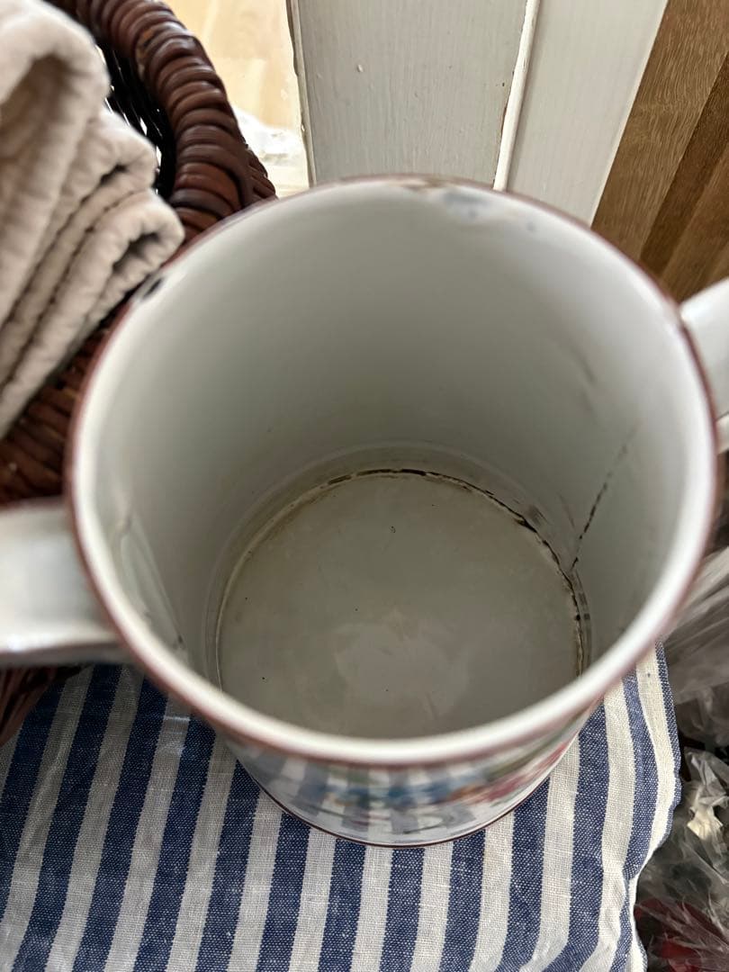 フランスアンティーク ホーロー 花と鳥の絵