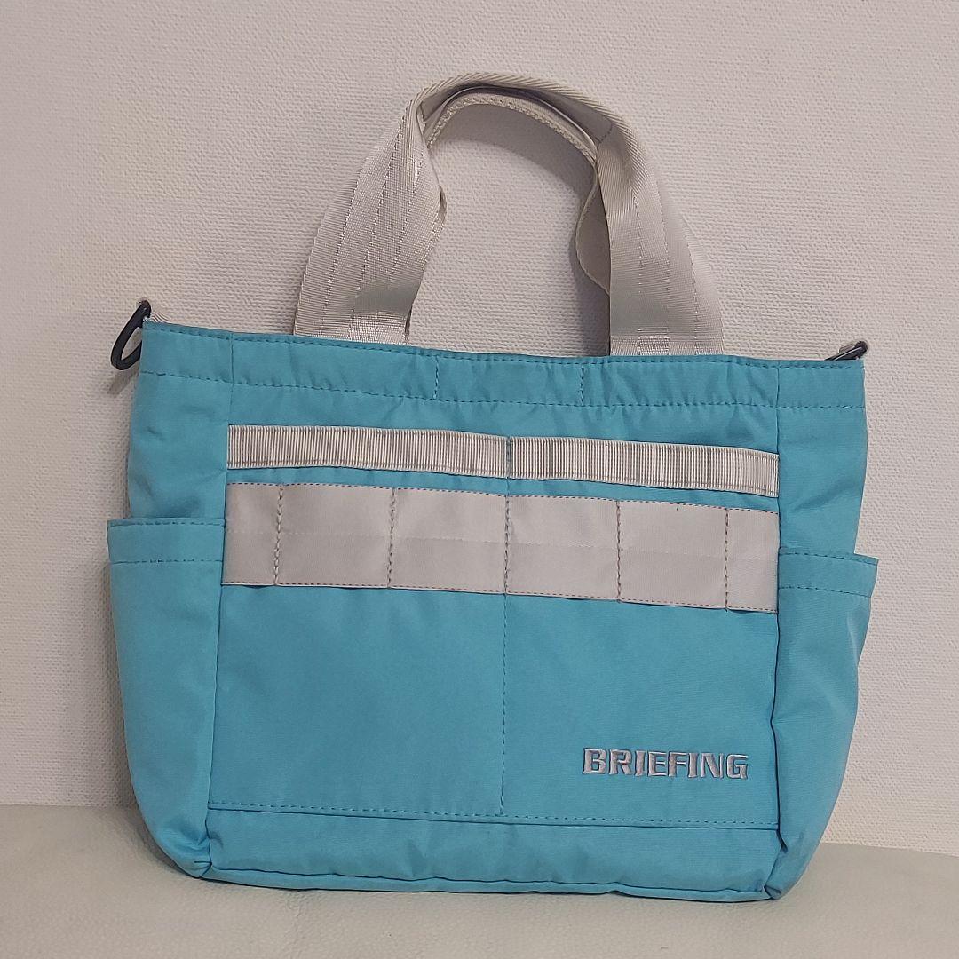 美品〈BRIEFING〉カートバッグ ブリーフィング ラウンドバッグ アクア
