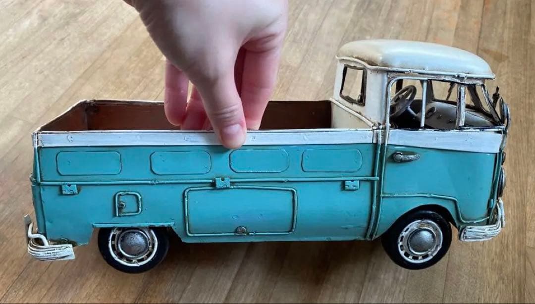 ワーゲンバス風 ブリキ製 ミニカー インテリア雑貨　①