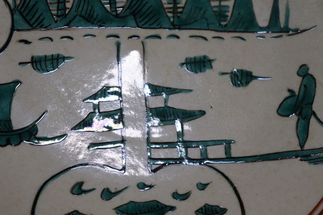 中国　時代　呉須　漳州窯大皿　送料込み250805