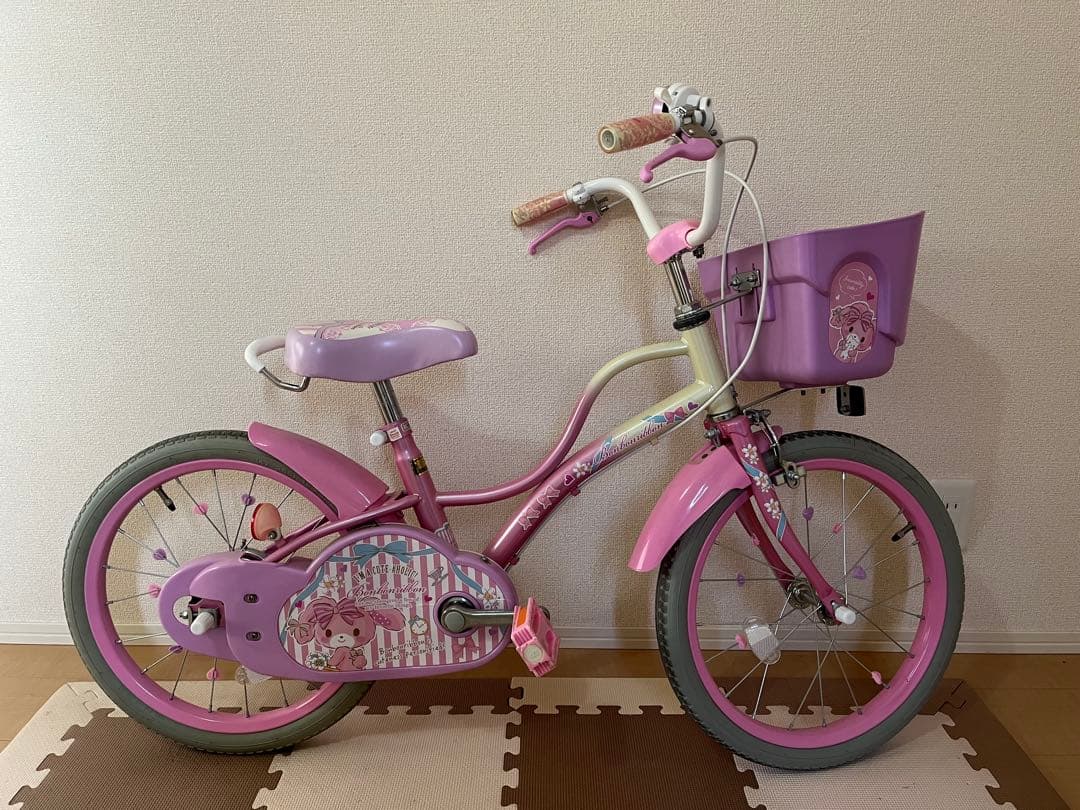 ぼんぼんリボン　自転車　18インチ　子供　ピンク　幼児用自転車