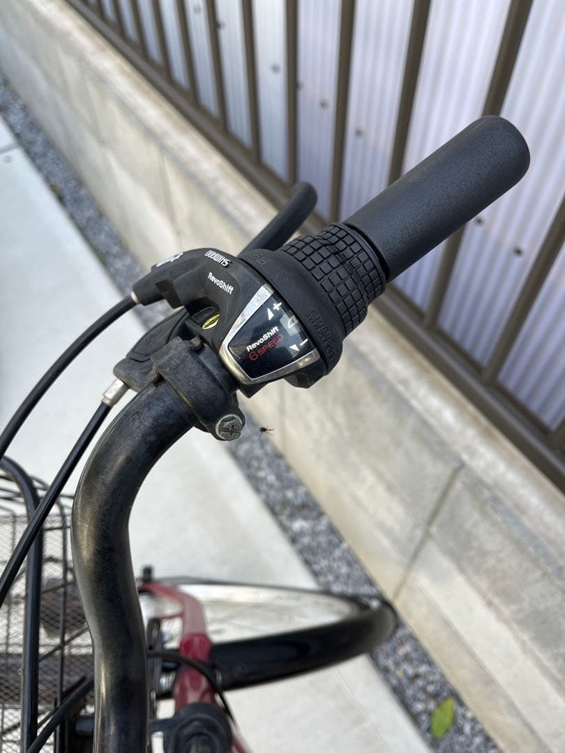 【引き取り】自転車　シティサイクル 赤（ワインレッド）