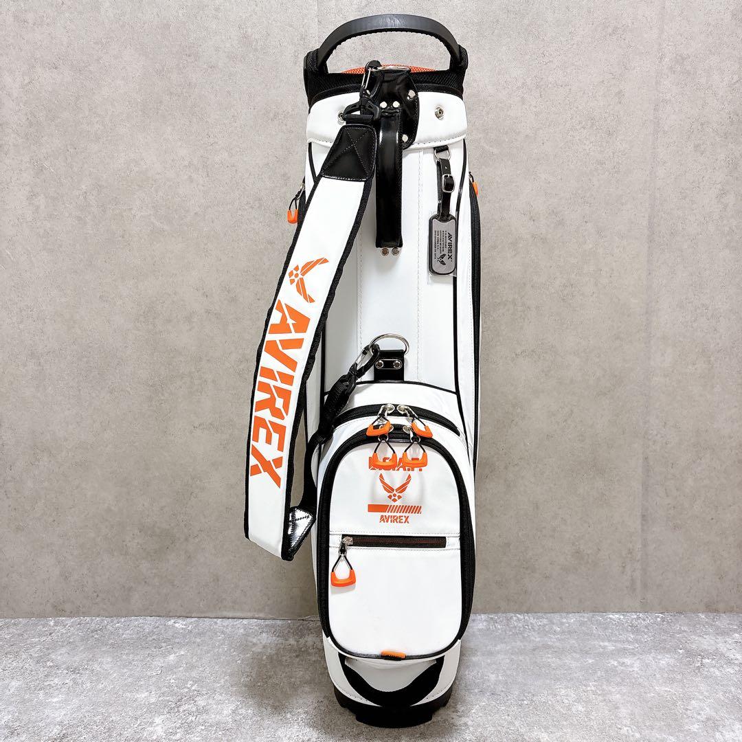 未使用 アビレックス AVIREX ゴルフ キャディバッグ 白 軽量 カード型