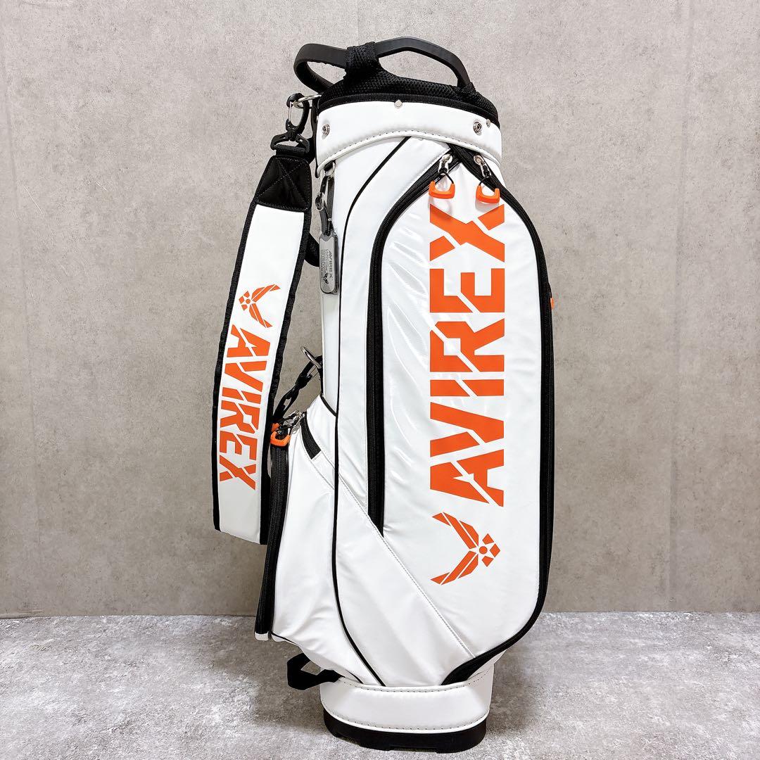 未使用 アビレックス AVIREX ゴルフ キャディバッグ 白 軽量 カード型
