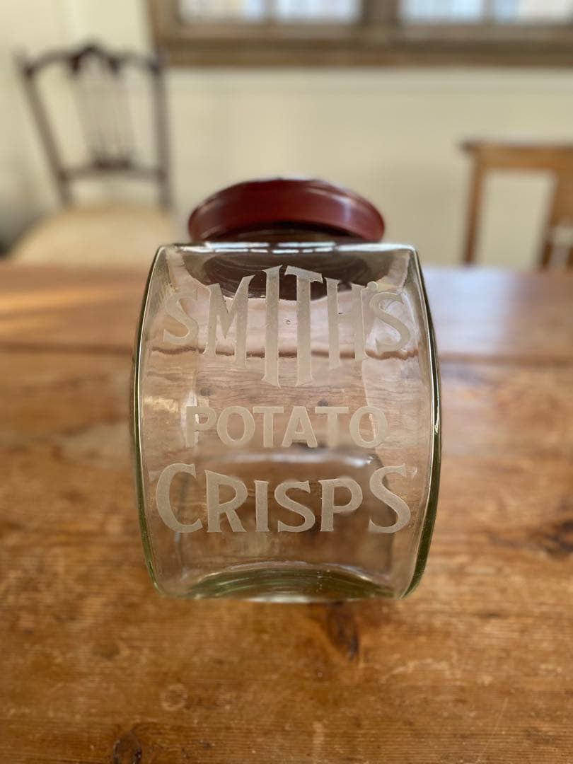 激レア　イギリスアンティーク　ポテトチップ　ガラスジャー