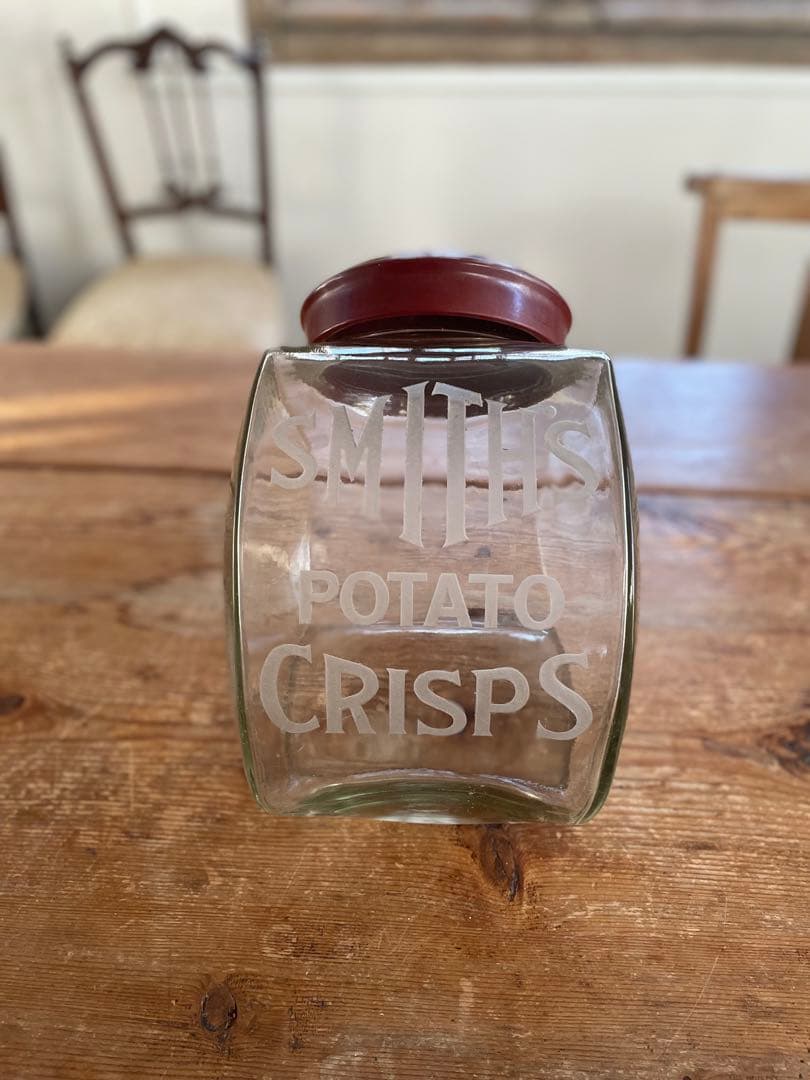激レア　イギリスアンティーク　ポテトチップ　ガラスジャー