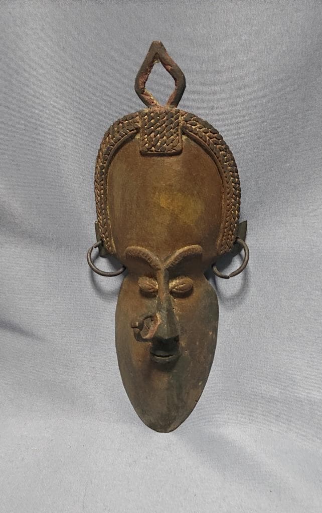 （primitive art）コートジボワール　バウレ族 古銅 女子マスク