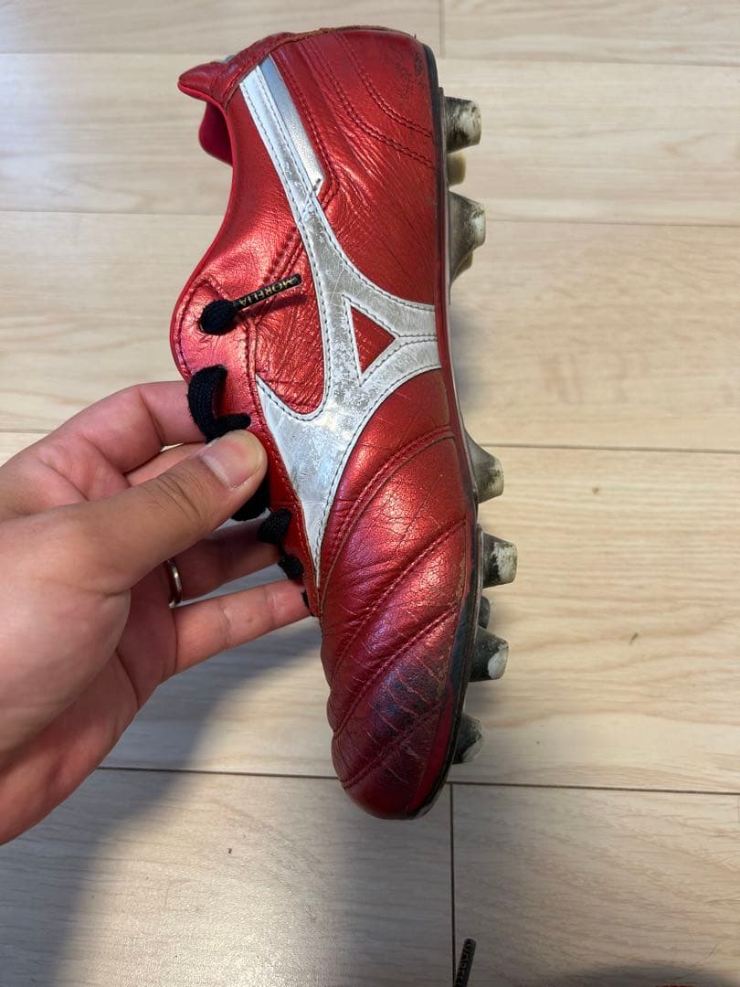 Mizuno モレリアIIジャパン 【限定色】レッド スパイク25.5cm