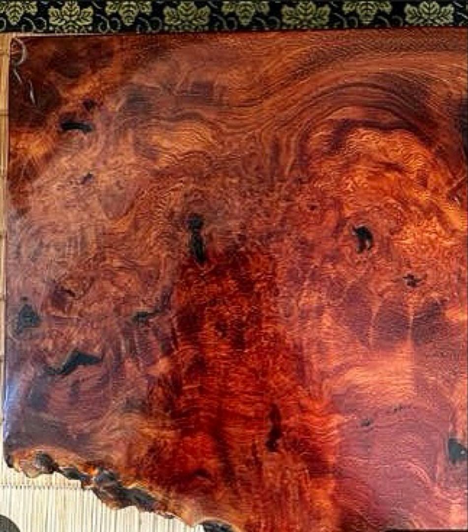 天然時代木 花梨 玉杢 瘤 四足 中型 花台 香台 盆栽台