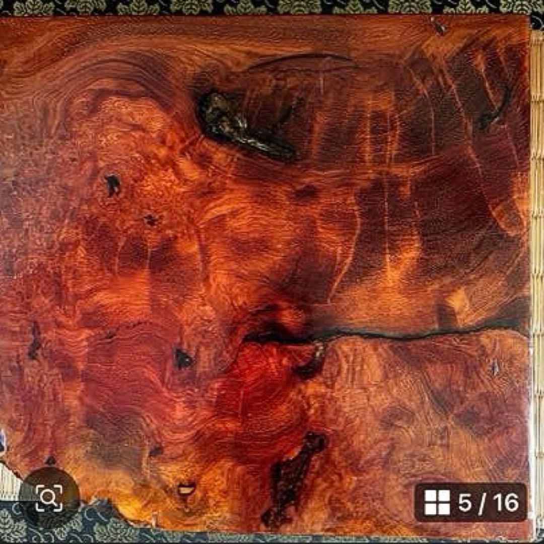 天然時代木 花梨 玉杢 瘤 四足 中型 花台 香台 盆栽台