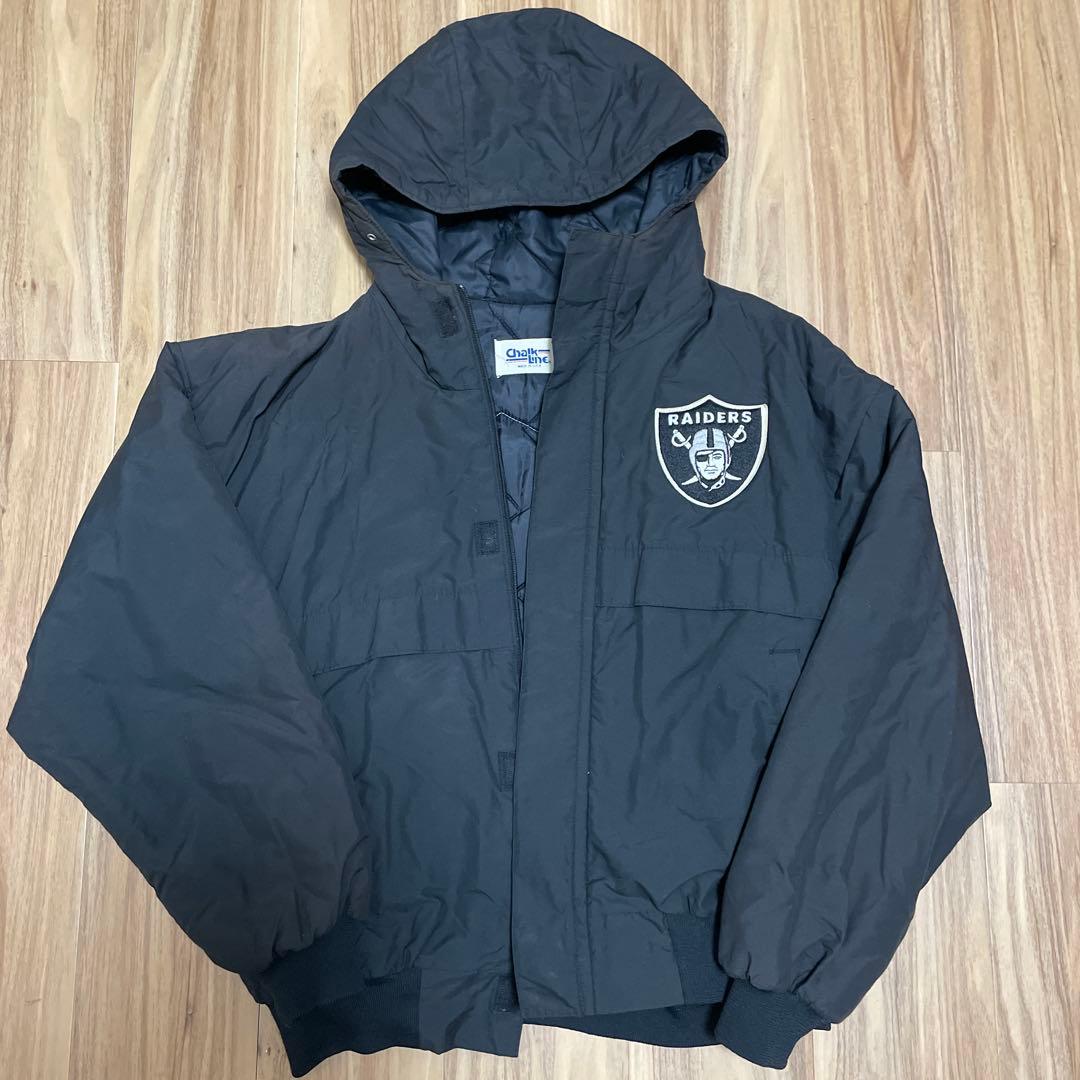 RAIDERS NFL フード付き中綿ジャケット　レイダース　chalkline