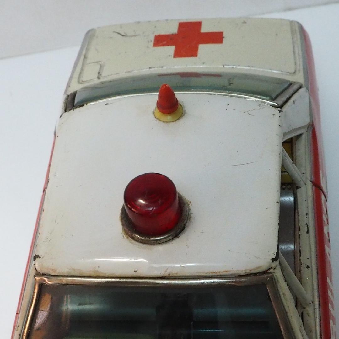イチコー【初代 日産シルビア救急車フリクション】当時物ブリキ製 自動車TIN箱無
