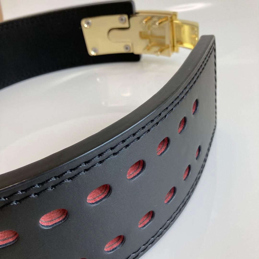 パワーベルト レバーアクション Lサイズ ワンタッチ可変式　ブラック×ゴールド