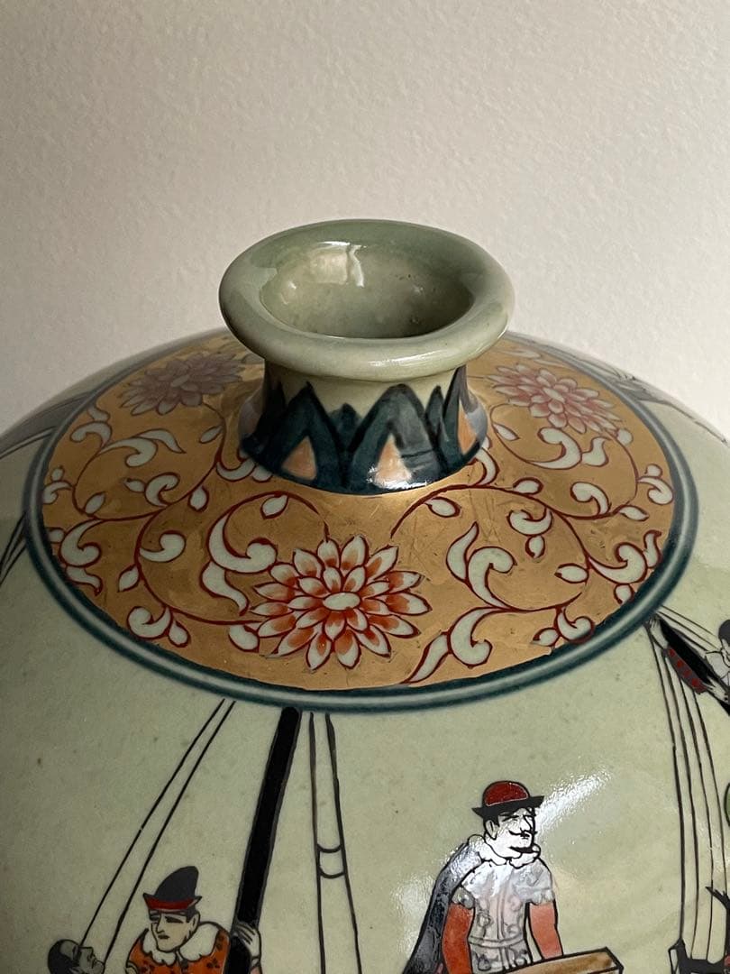 ⬇️【希少】　円左エ門窯　⭐︎ 錦南蛮船壺　手書き　有田焼　　280000円