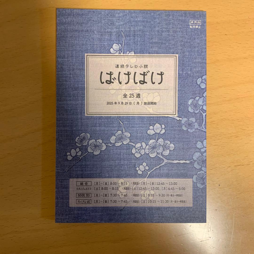 連続テレビ小説　ばけばけ　朝ドラ　NHK 非売品　台本　ノート