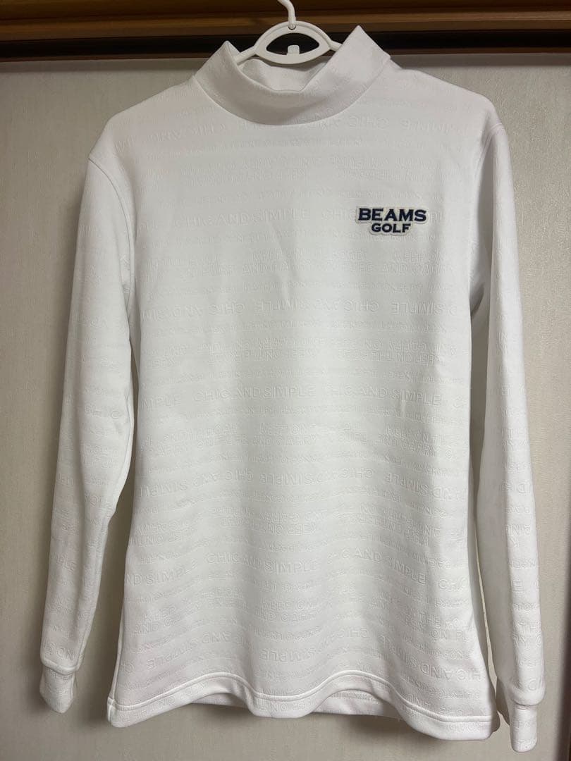 【ネイビー＆ホワイト セット】BEAMS GOLF モックネックシャツ M