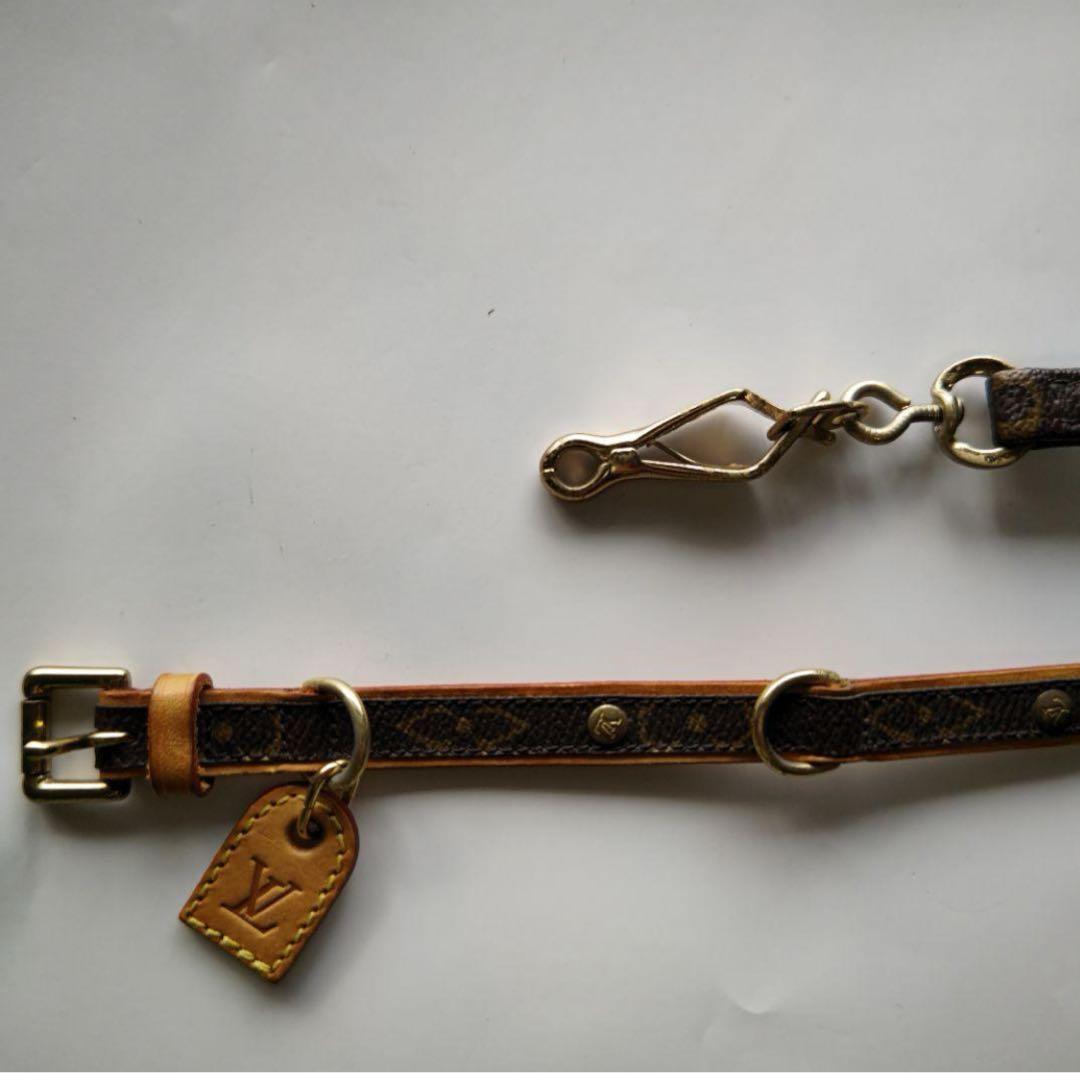 ルイヴィトン　モノグラム　リード　首輪　LOUIS VUITTON