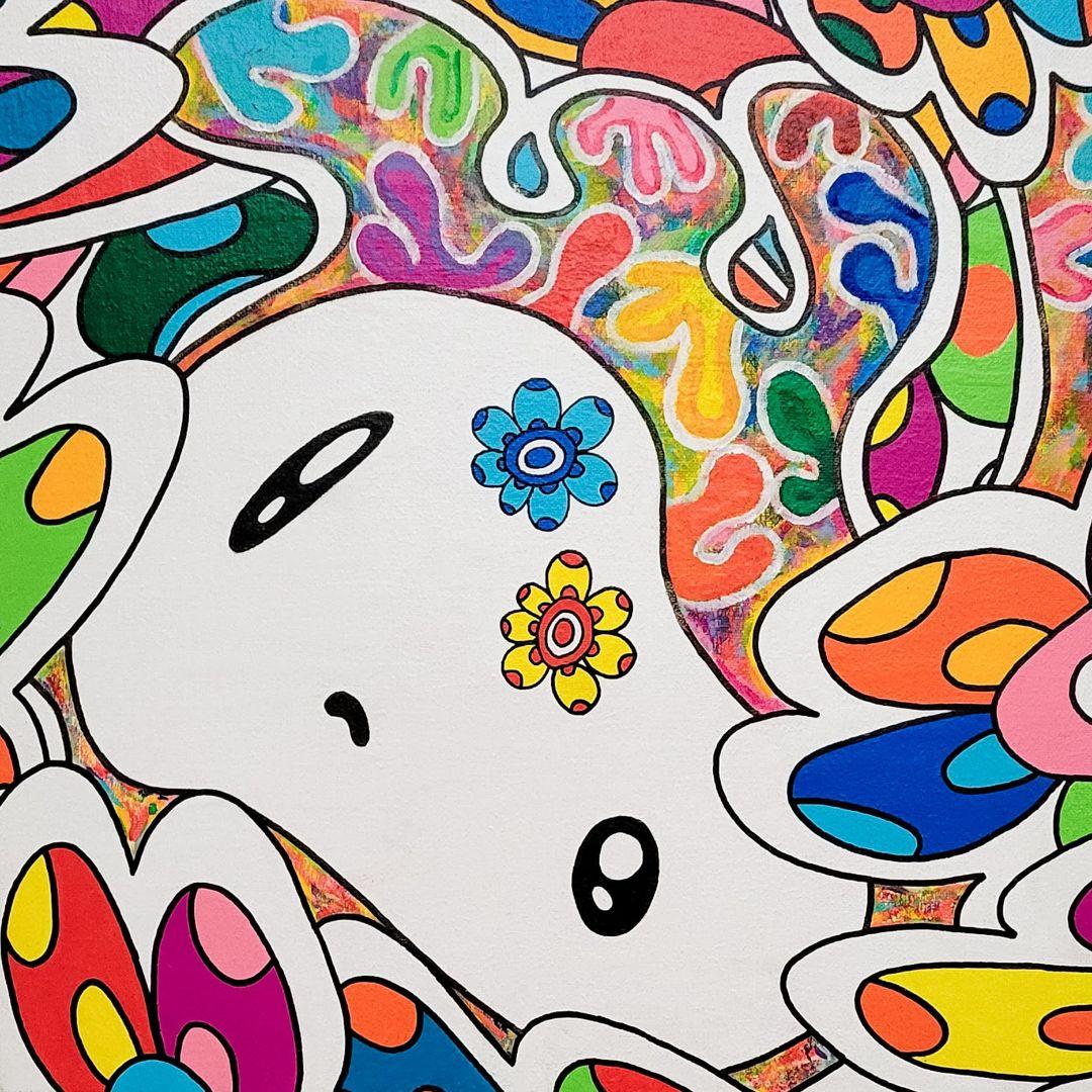 ★鈴木哲也★S4(333×333mm)アクリル原画1点物★送料無料#133