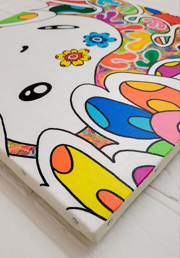 ★鈴木哲也★S4(333×333mm)アクリル原画1点物★送料無料#133