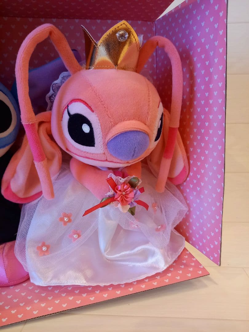 希少　スティッチ　エンジェル　ブライダルぬいぐるみ　M　ディズニー　ウエディング