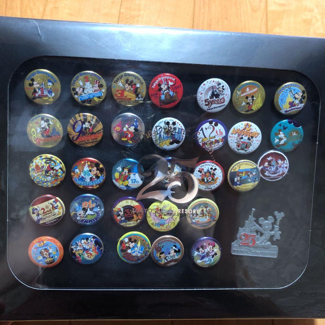 ディズニーランド25周年ミニピンバッジコレクション