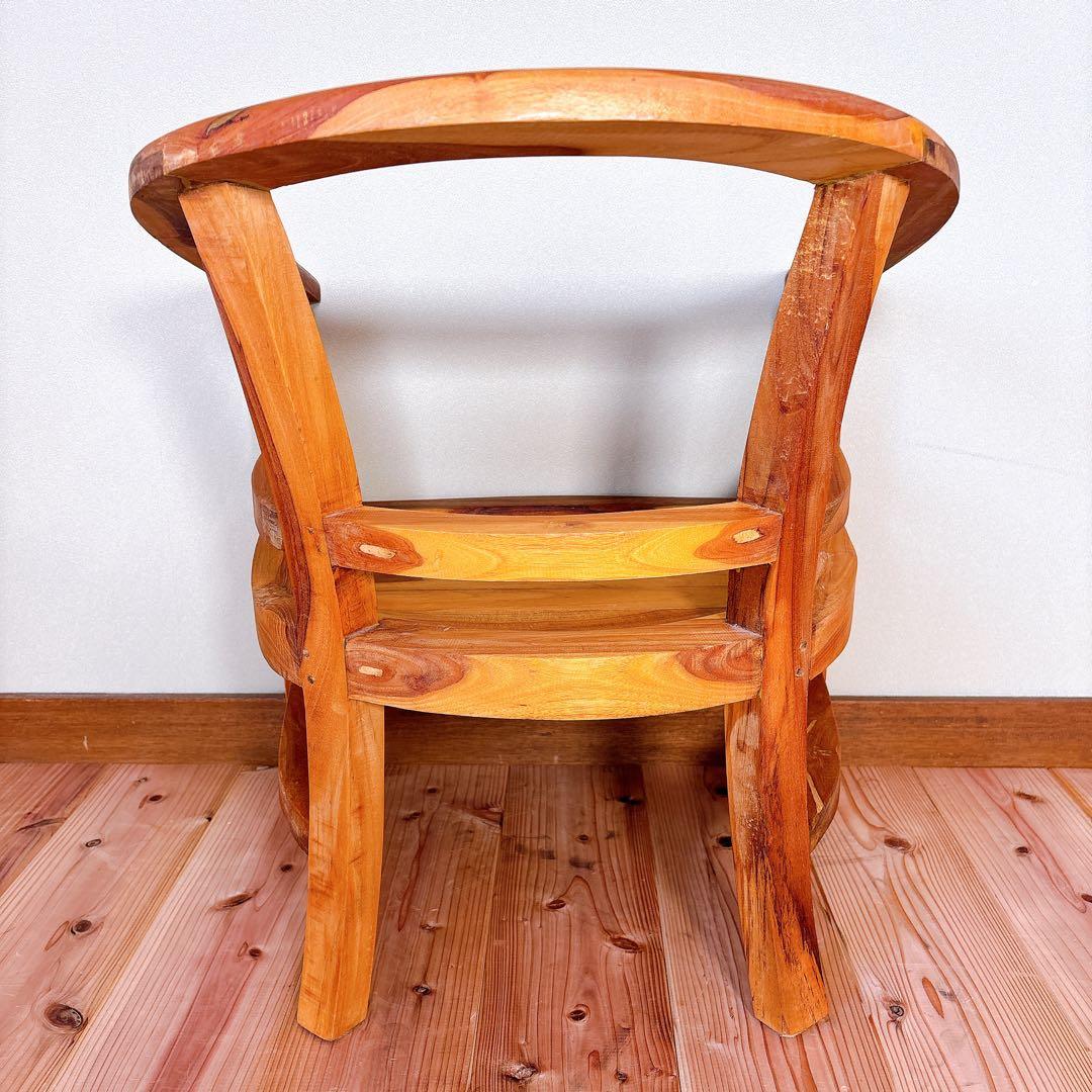 【良品】 つばきや チーク無垢材 ダイニングチェア ラウンジチェア