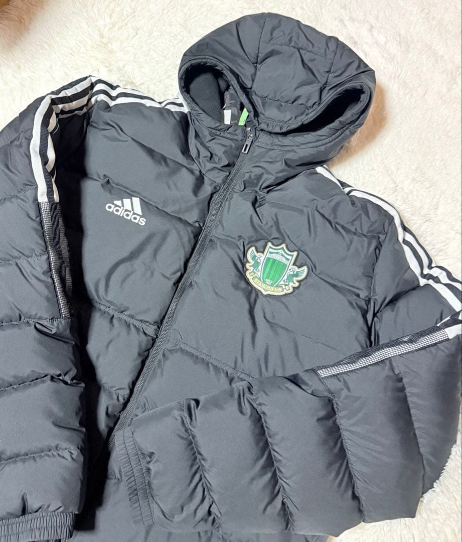 【極美品】松本山雅 アディダス XOサイズ ベンチコート ロングダウン