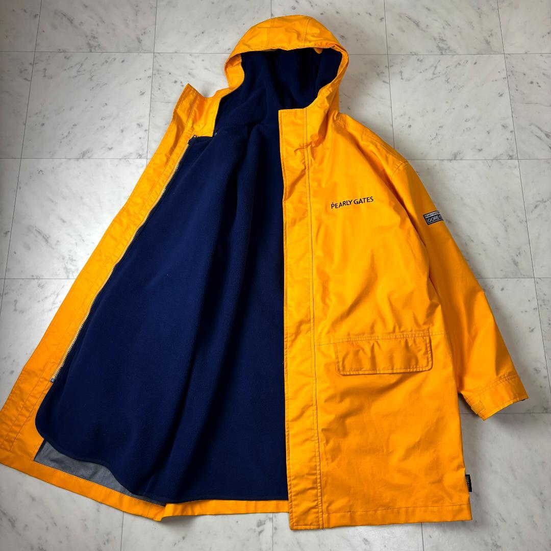 パーリーゲイツ L ゴアテックス ロングコート ライナー付き イエロー
