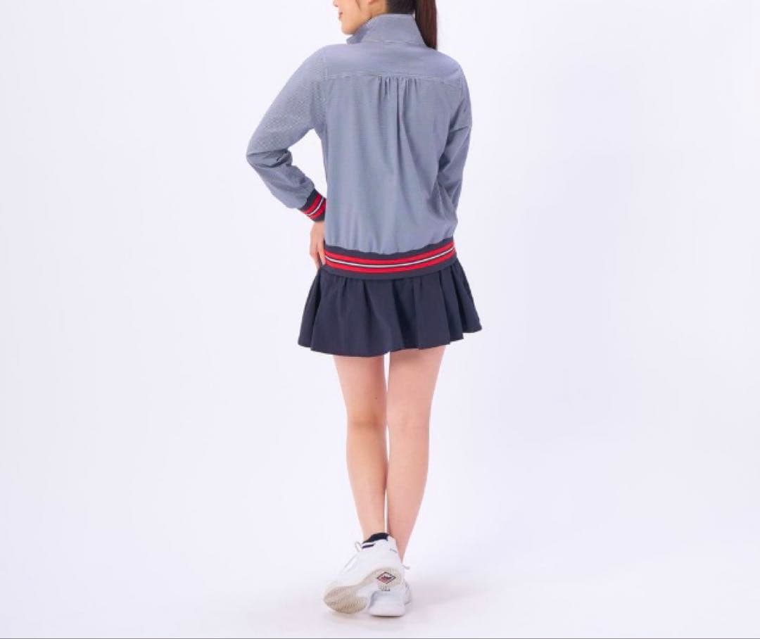 No.132 FILA ギンガムチェックトラックジャケット☆XL☆White☆