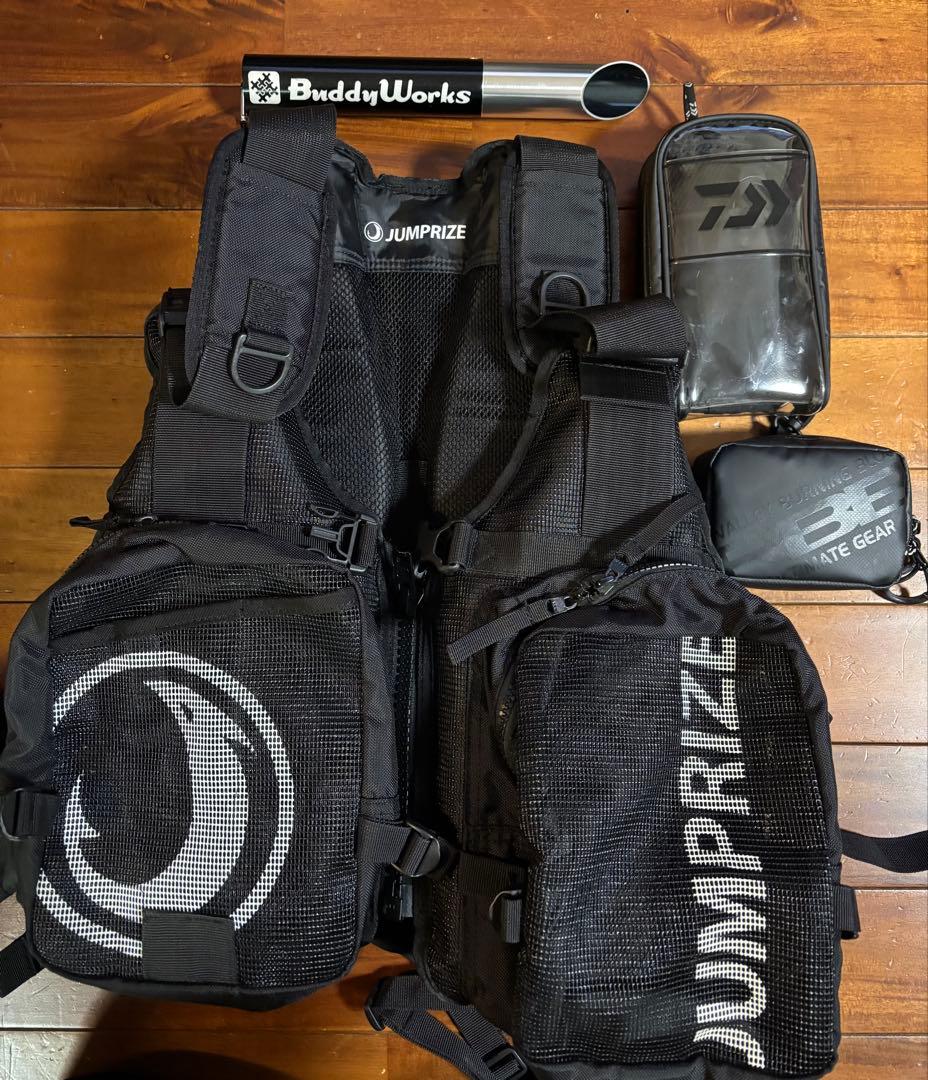 オールメッシュジャンプライズクールベスト（ドリンクホルダー付き）