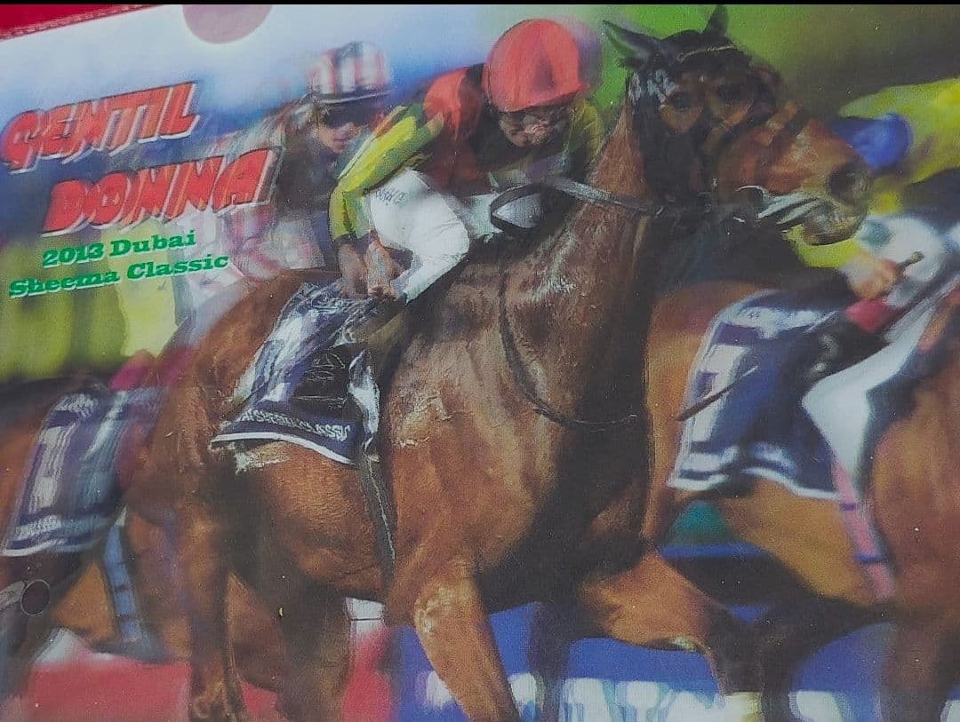 ◆　競馬　JRA　◆　ジェンティルドンナ　◆ゴルフマーカー　ストラップ　ファイル