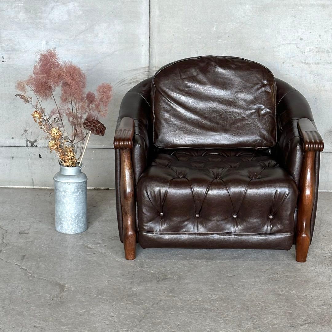 マルニ木工 ベルサイユ 本革シングルソファ Mスムース