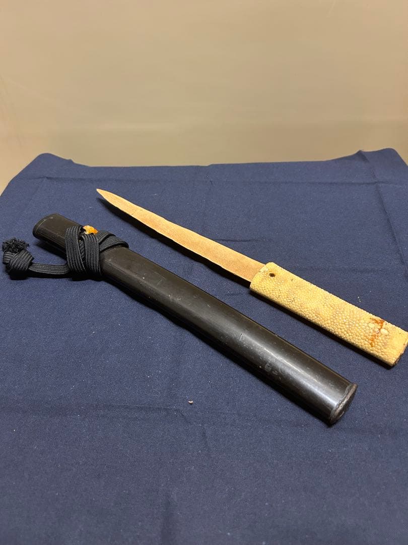 【模造刀】短刀 木製 鮫柄 小刀 拵え