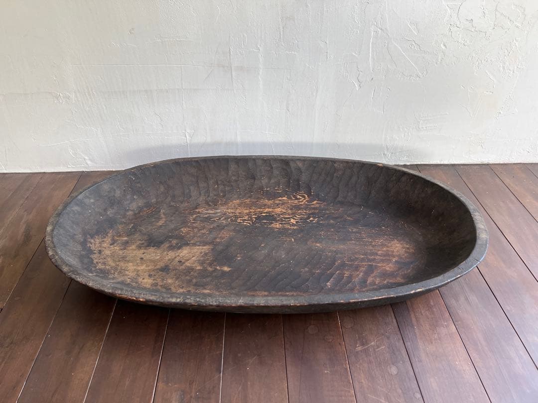 木製楕円形　木鉢　古道具　直径75cm