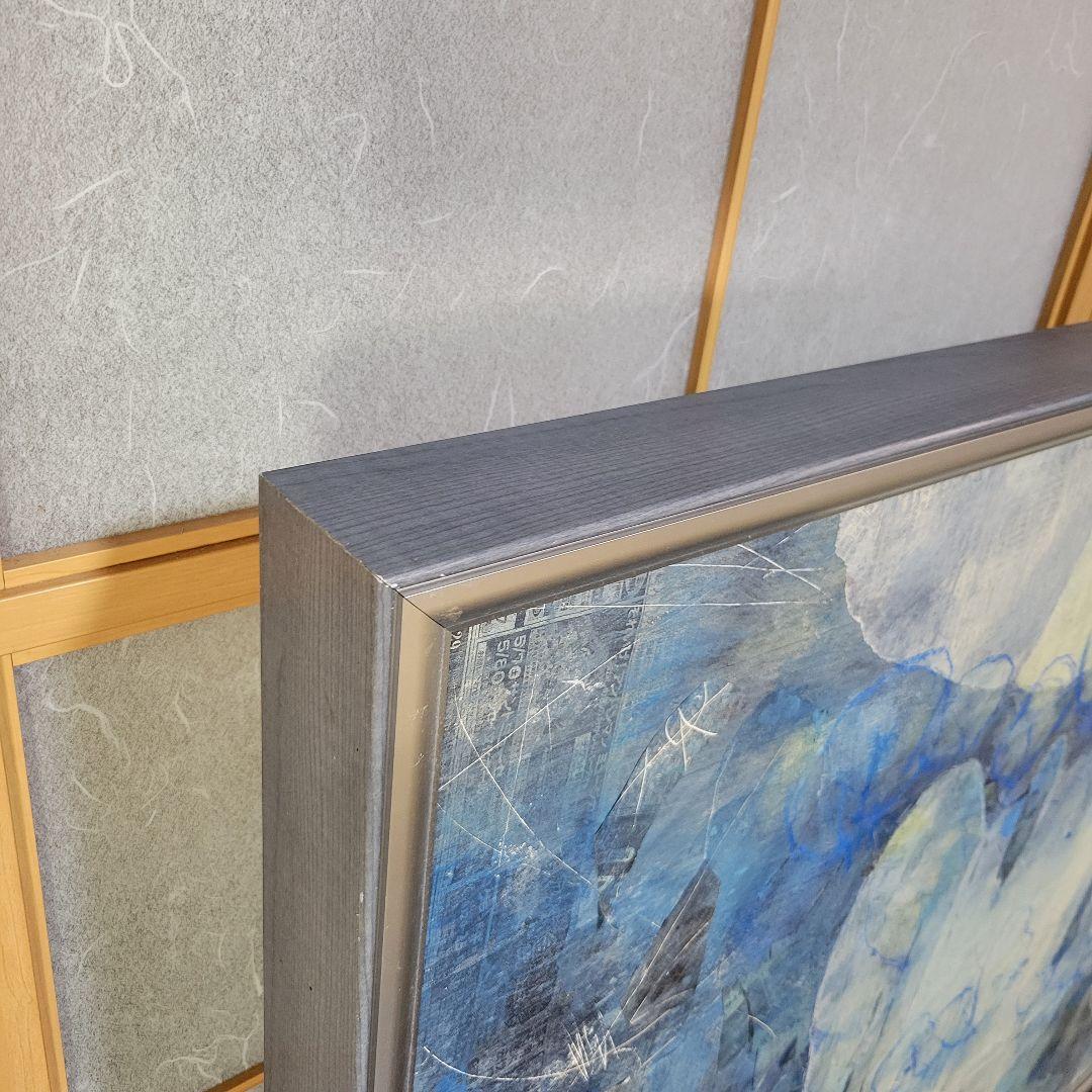 コラージュ　抽象画　F50