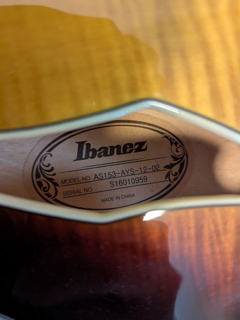 Ibanez AS153-AYS-12-02 サンバースト
