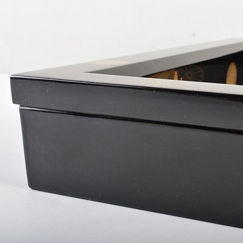 茶道具　蒔絵師　村田宗覚作　高台寺蒔絵　炉縁　共布共箱　C　R7431B