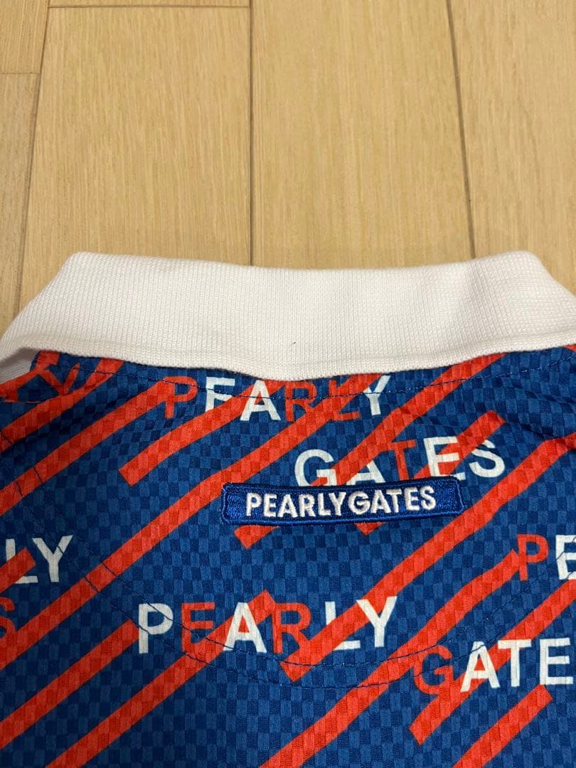 PEARLY GATES ポロシャツ 青赤　サイズ4