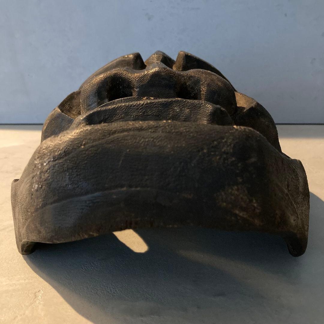 木彫りお面 鬼 魔除け面 竈神 カマド神 火難除け/盗難防止/家内安全/繁栄