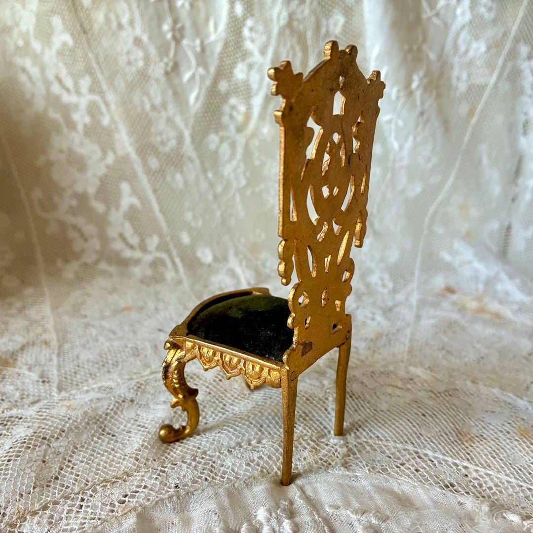 ドールチェア　人形用椅子　ミニチュアジュエリーディスプレイ　フランスアンティーク