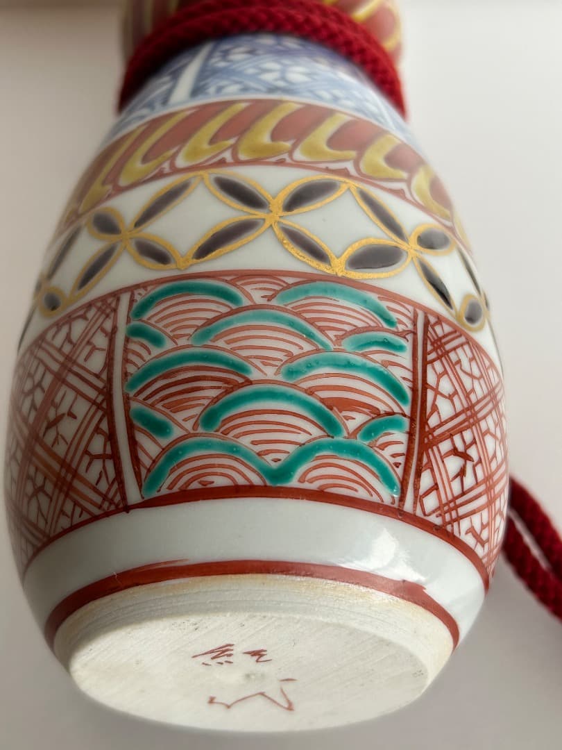 九谷焼 小紋花生 (長谷川紀代)