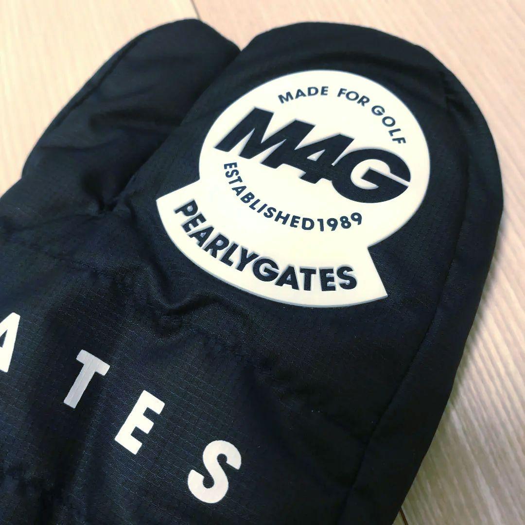 新品 PEARLY GATES ミトングローブ 耳当て 2点セットネイビー