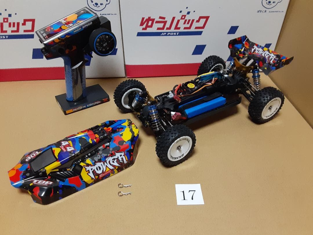 【ジャンク新品】WLtoys 124007 4WD ​​⑰＋予備バッテリー