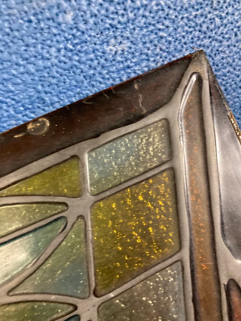 ステンドグラス　壁掛けインテリア　アンティーク調　ヴィンテージ　ユニコーン