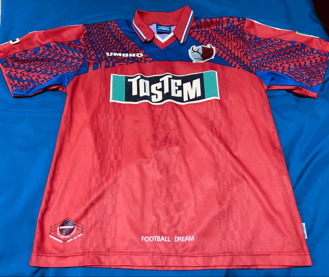 激レア　鹿島アントラーズ　　UMBRO ユニホーム　TOSTEM サイン入り