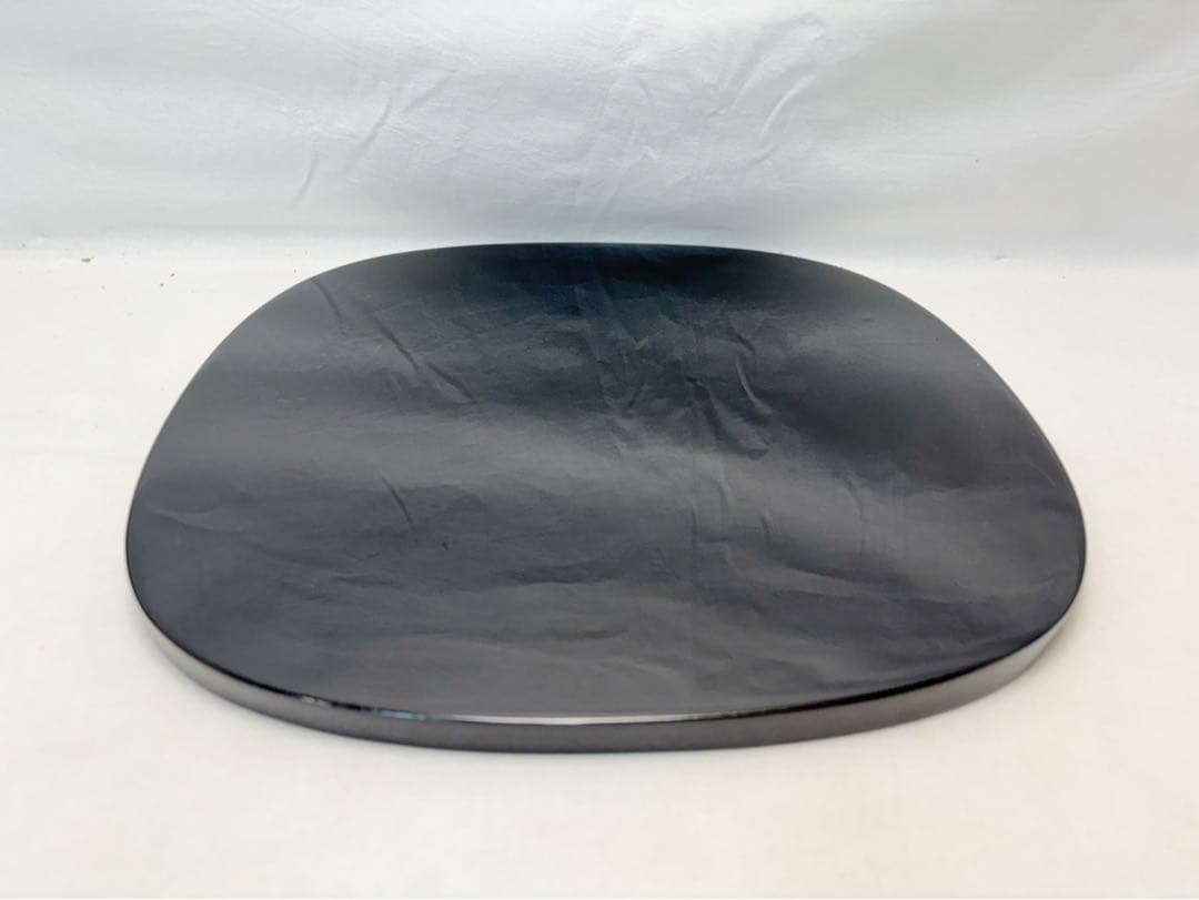 ほぼ未使用 懐石道具 胴張形 黒塗り縁紅 会席膳 5客揃 懐石盆 銘々盆 元箱