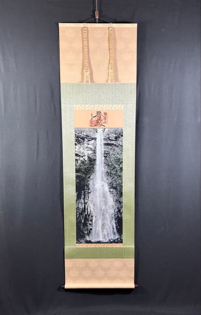 K19 西陣織 「那智の滝観音出現御軸」 掛軸 織物 共箱