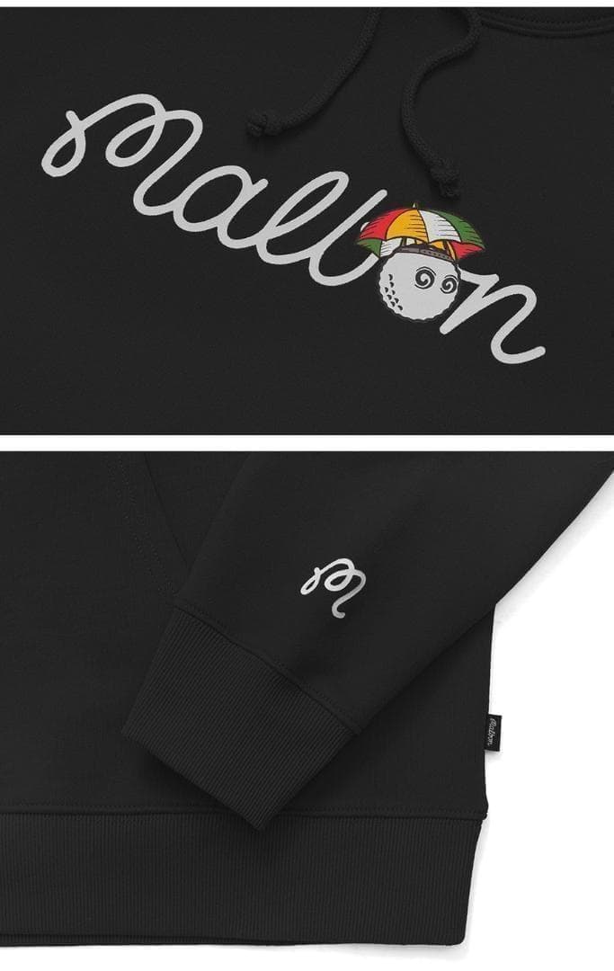 黒色M マルボンゴルフ パーカー ユニセックス 長袖 T シャツ トレーナー