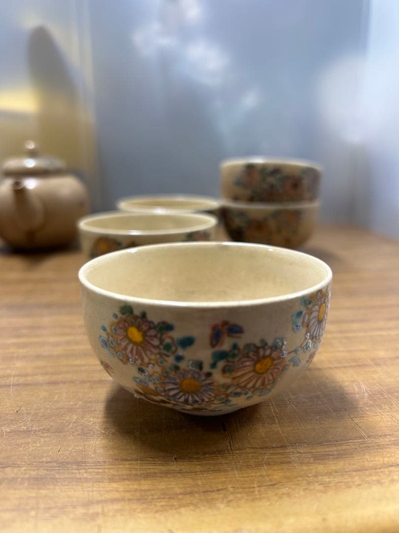 煎茶器セット 清陶　急須　湯ざまし　湯呑み5客セット　骨董品　アンティーク