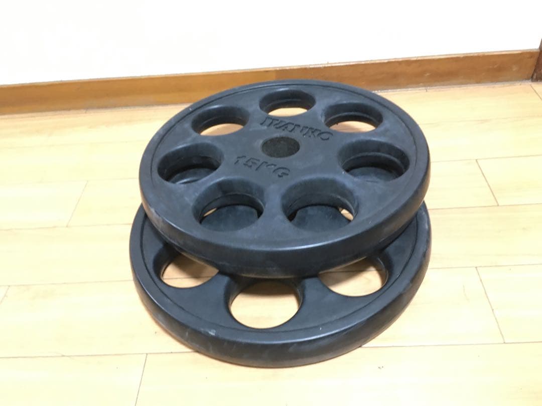 ① IVANKO イヴァンコ ラバー プレート15kg x 1枚 穴径50mm